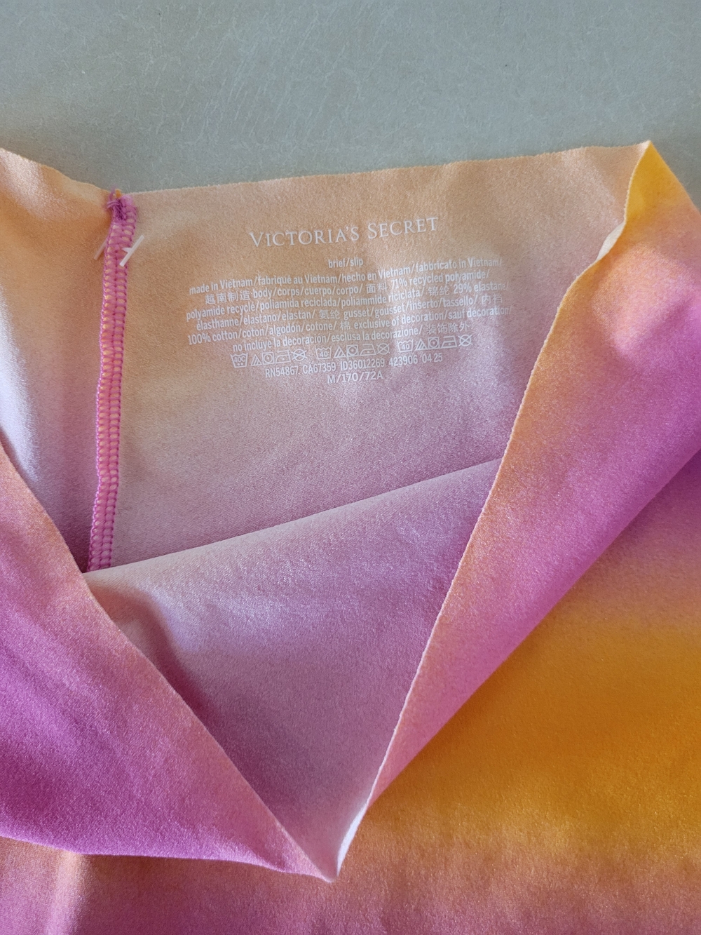 Victoria's Secret Ombre High-Waist Briefs in Pink & Orange - Picture 4 of 4
